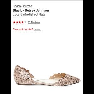 Betsy Johnson Blue Lucy Flats size 10